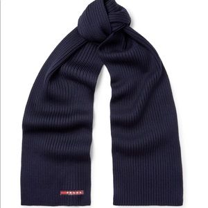 Prada Wool Ribbed Scarf